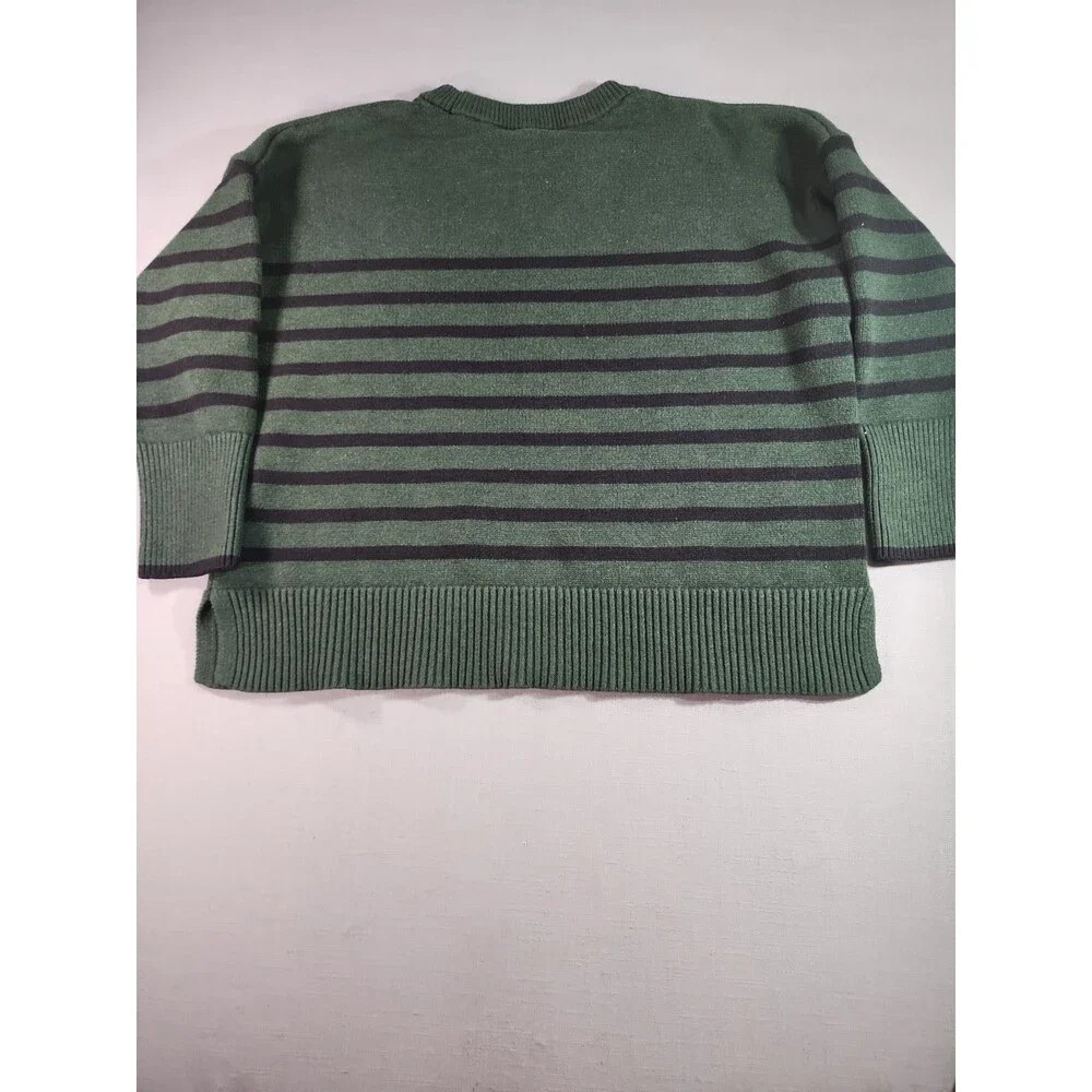 Philosophy Woman Green & Black Striped Knit Sweater – Women's 2X